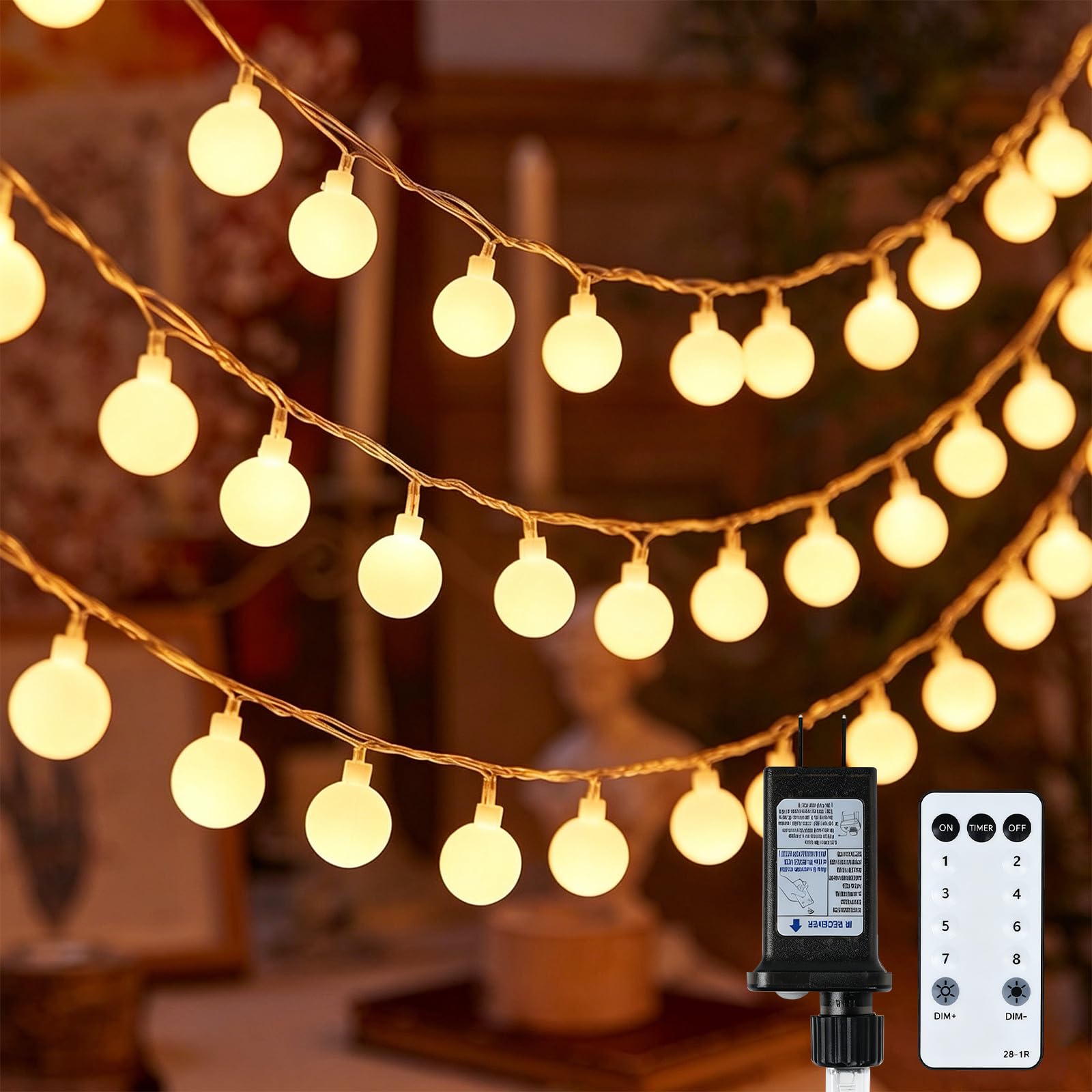 Photo 1 of Paqisun 33ft 100 LED Globe String Lights