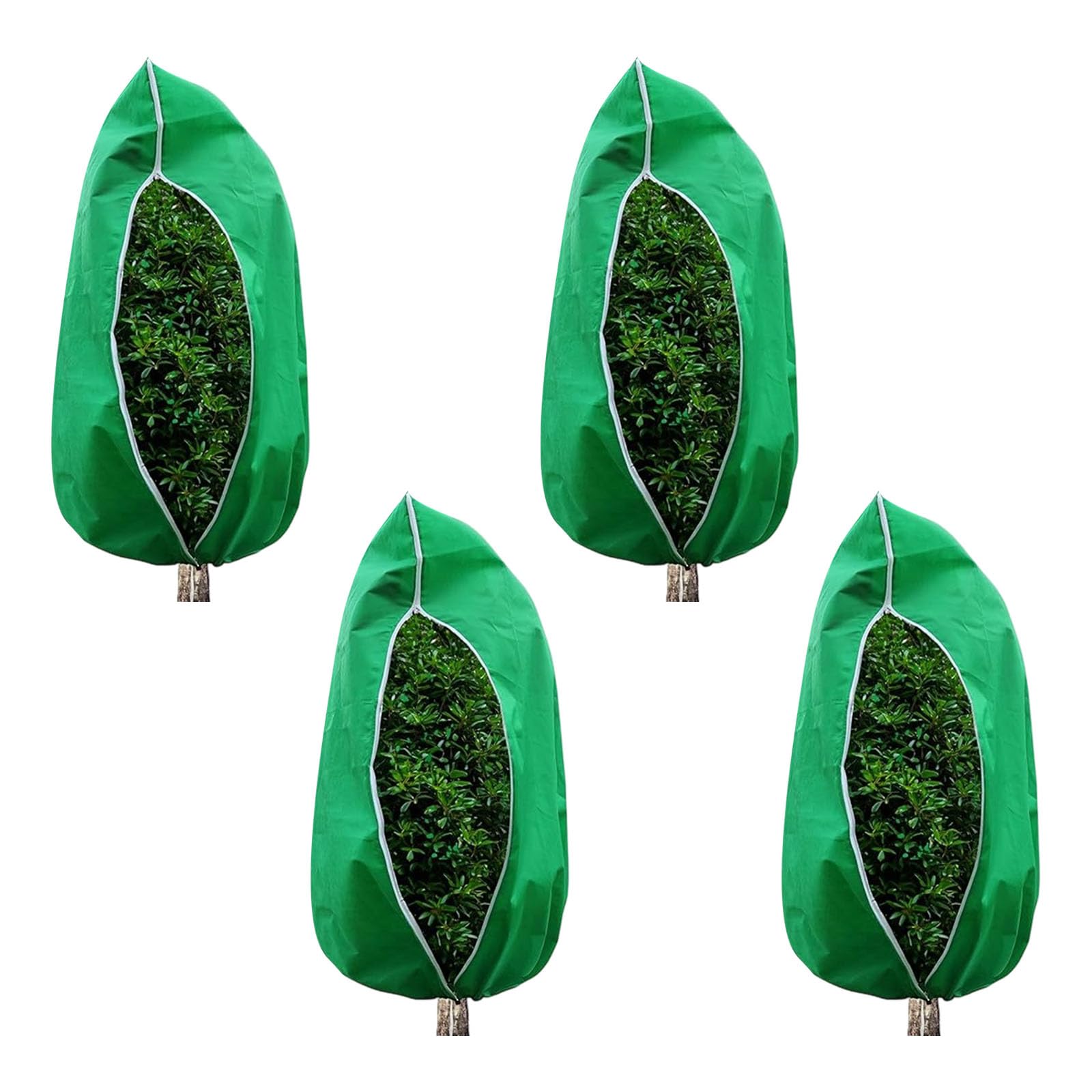 Lot de 4 housses de plantes de jardin faciles à installer - Gels d'hiver
