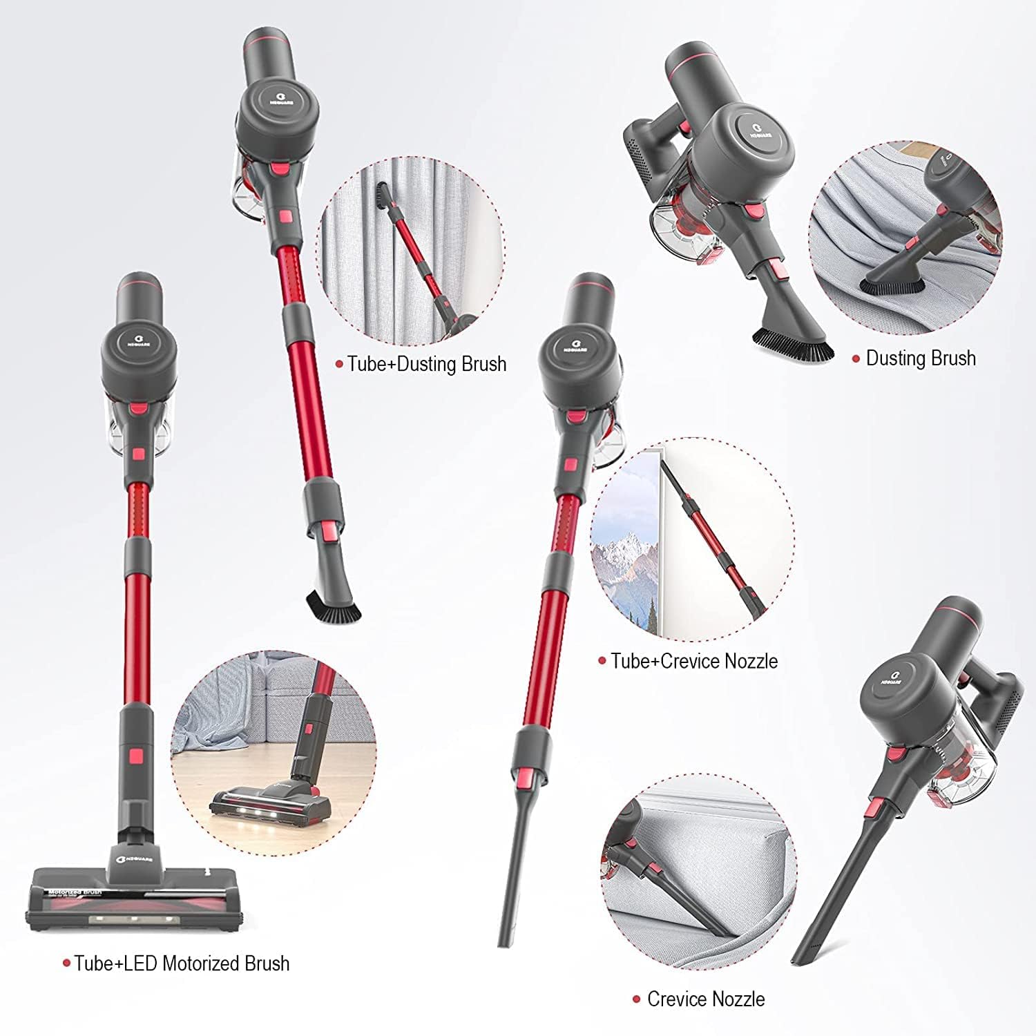 Standard and Max cleaning modes for NEQUARE S12 Series Cordless Vacuum Cleaner