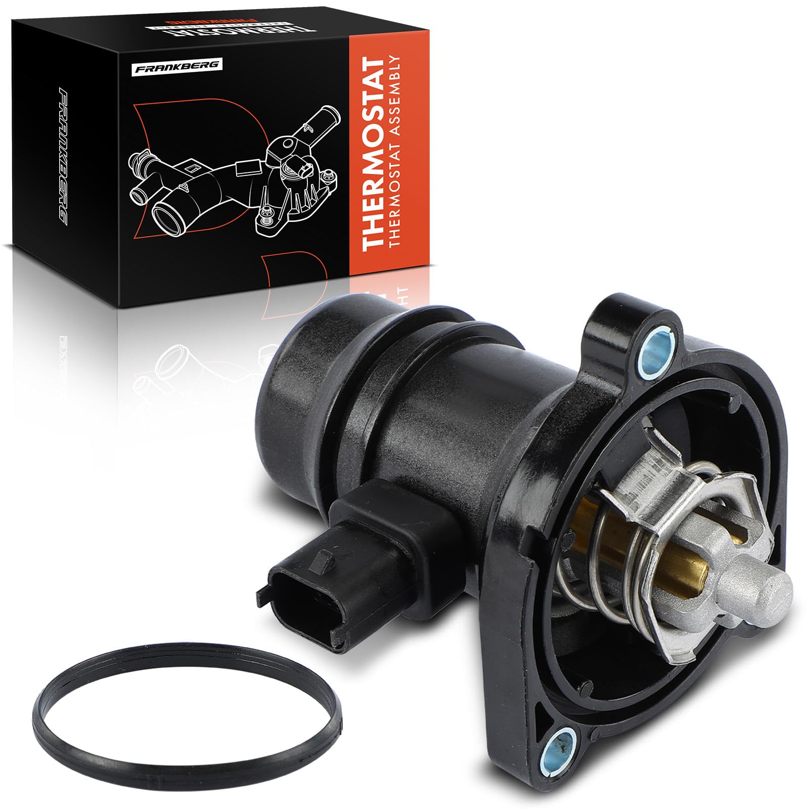 Frankberg Thermostat Coolant with Seal with Housing Compatible with Cruze J300 1.4L 2013-2016 Astra J P10 1.4L 2009-2015 Corsa D S07 1.2L 1.4L 2006-2014 Replace# 55593033