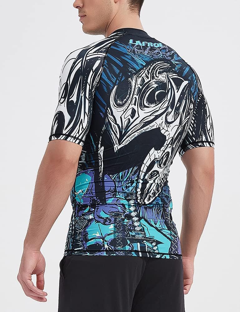 LAFROI Men's Long Sleeve UPF 50+ Baselayer Performance Compression Shirt Rash Guard-CLY08D - Image 5