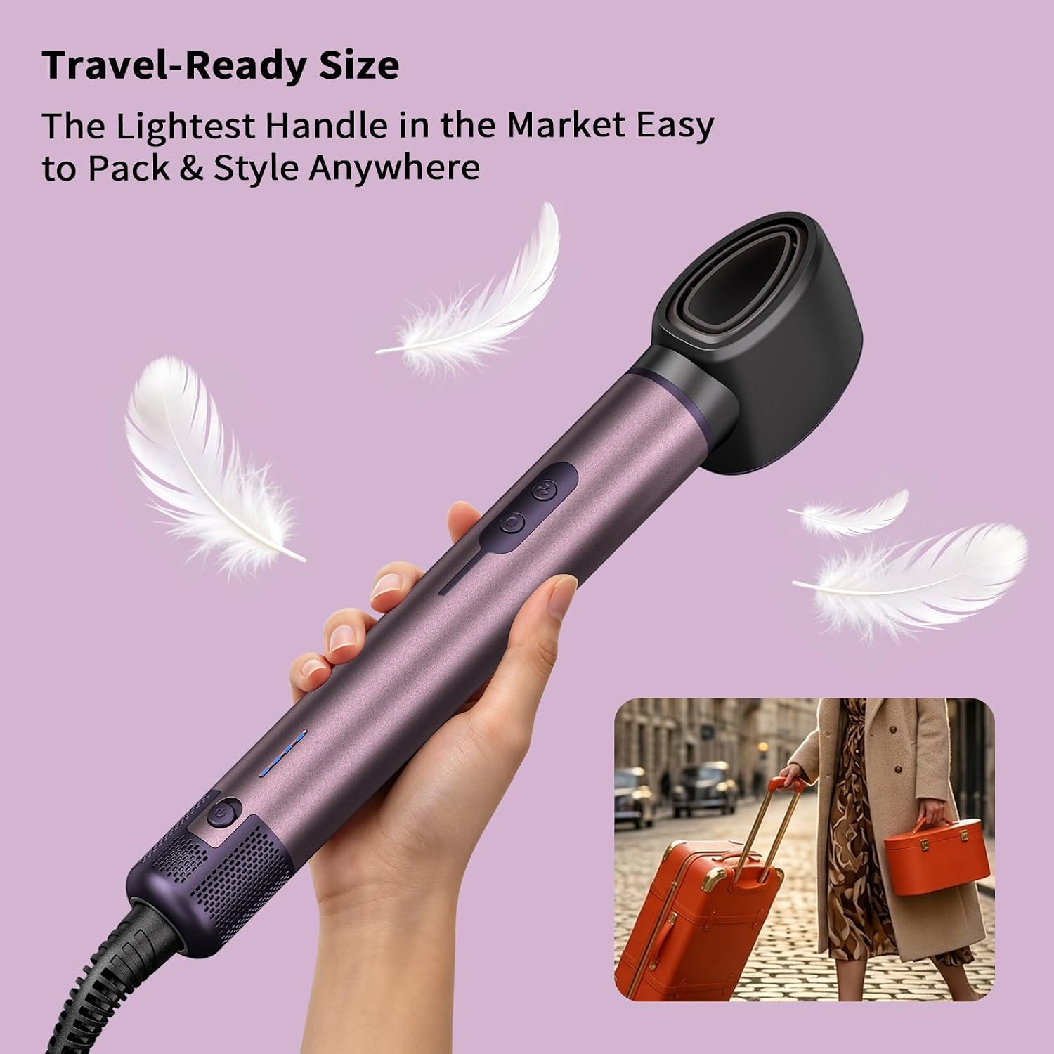 7-in-1 Cweixi Hair Dryer Brush, Hot Air Styler with Auto-Wrap Curlers