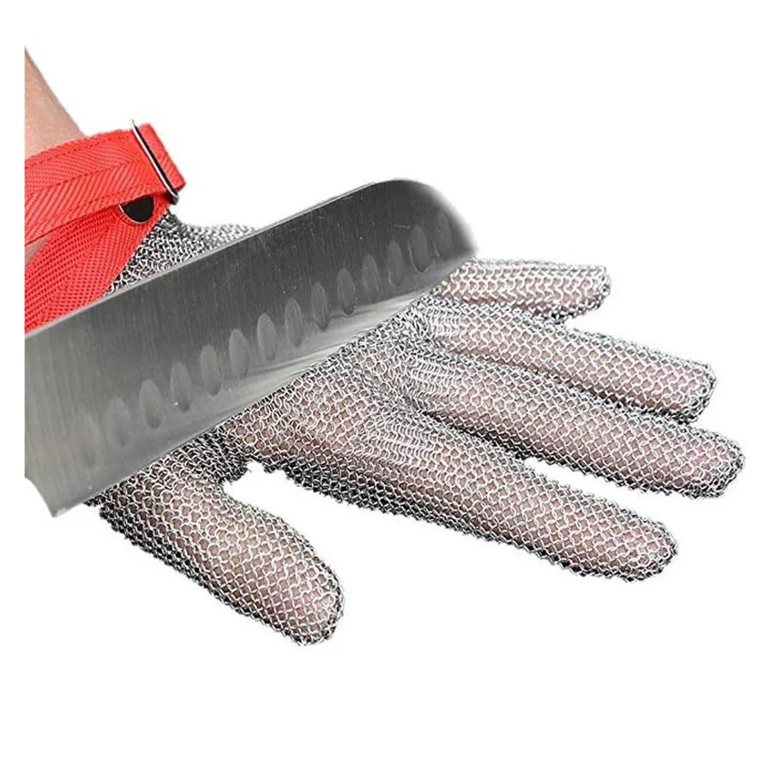 Guantes de trabajo resistentes a cortes Guantes resistentes al corte de acero inoxidable, guante de malla de nivel 5, cadena anticorte, protección for cocina, guante limpiador de carnicero Operación a