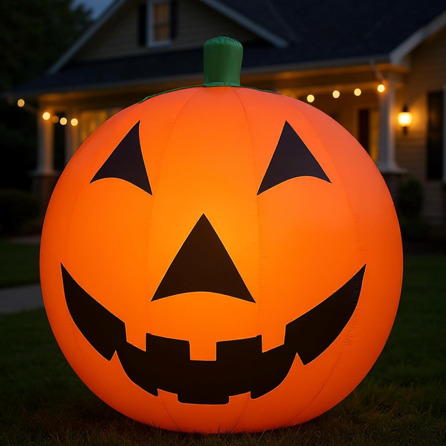 Soaoo Halloween Inflatable Pumpkin Decoration - Giant 10 ft Blow up Lighted Jack o Lantern Yard Garden Lawn Outdoor Decorations for Fall Holiday Halloween Party