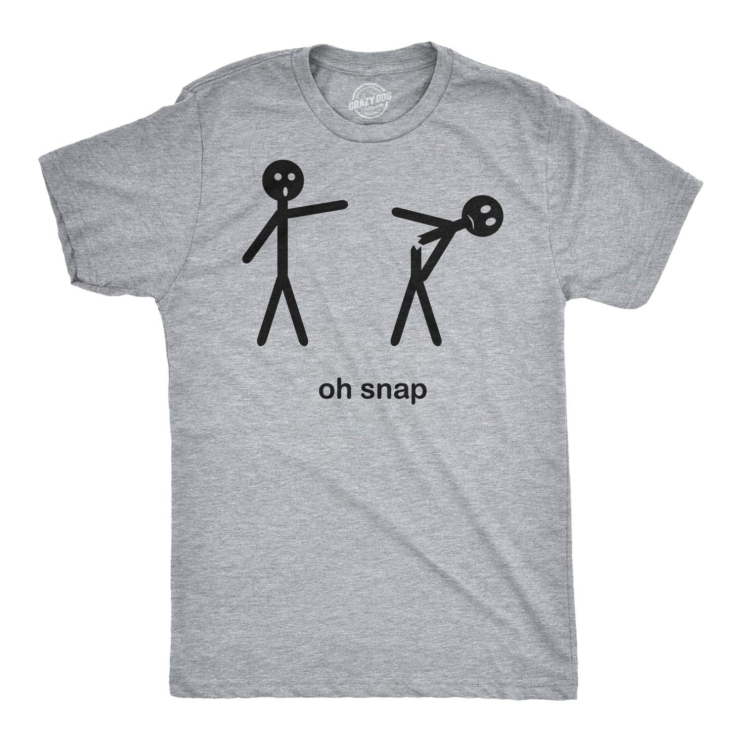 Mens Oh Snap Funny Stick Figure Hilarious Sarcastic Adult Humor Sarcasm T shirt