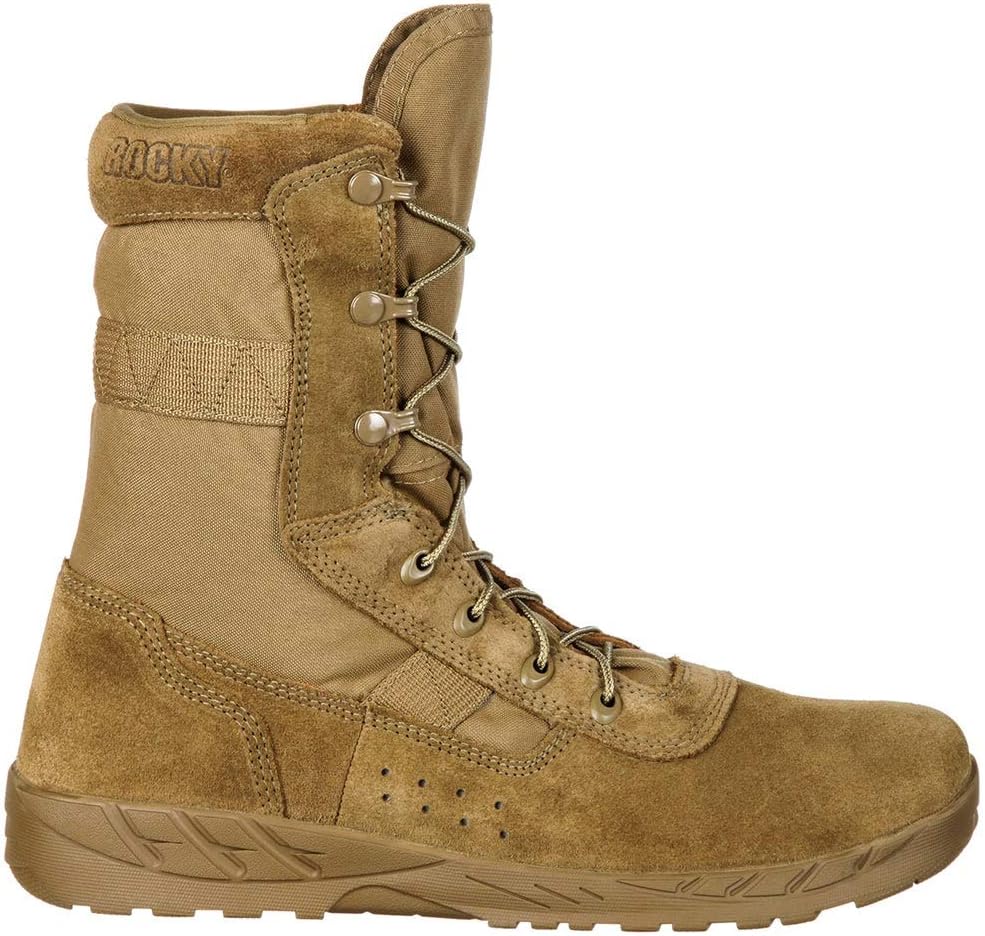 Rocky C7 Lightweight Commercial Military Boot 12.5 Wide Coyote Brown