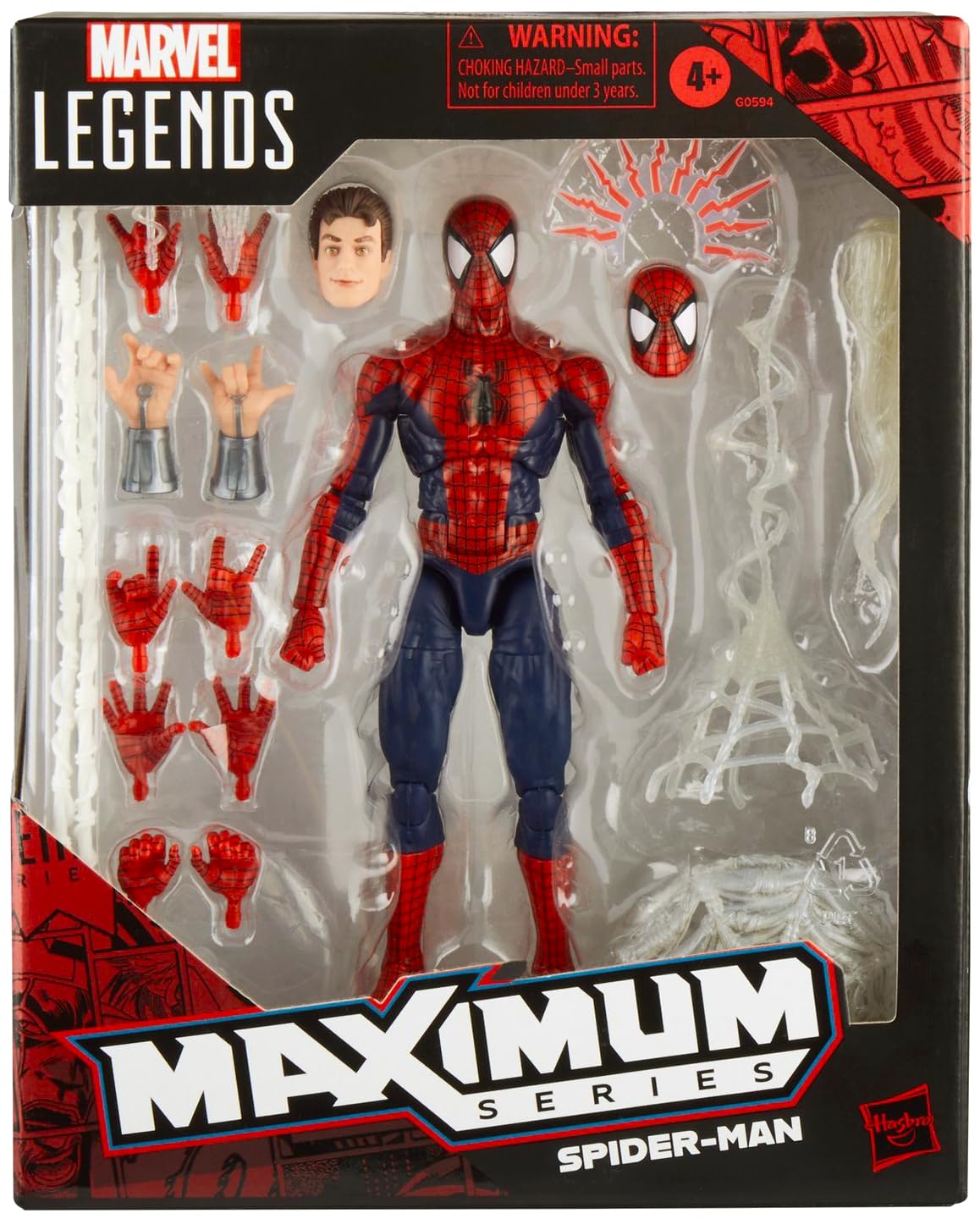 SPYDER - マーベル・レジェンドMAXIMUM(マキシマム) スパイダーマン[コミック] 完成品 6インチ・アクションフィギュア(海外流通版) ハズブロ SPIDER-MAN/ マーベルレジェンド マキシマム 6インチ アクション
