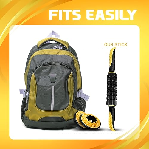 Miniatura 5 de Yes4All, Rodillo muscular premium con rodillo de espuma de 24 pulgadas para todos, rodillo de masaje avanzado para aliviar el dolor muscular con