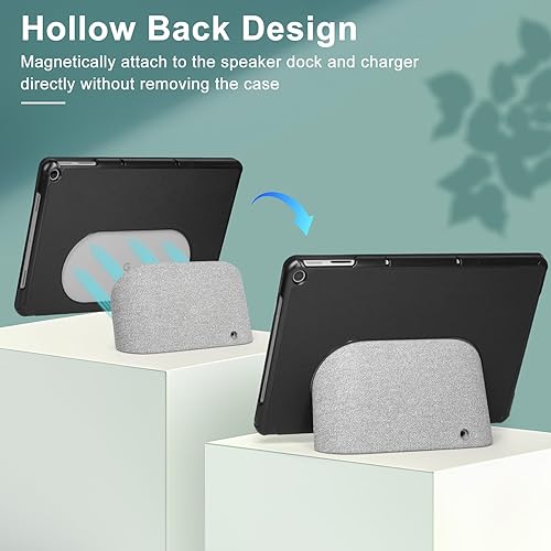 Miniatura 3 de Caweet Funda para tableta Google Pixel 2023 de 11 pulgadas, ultra delgada, ligera, con soporte de tres pliegues y apagado automático, color negro