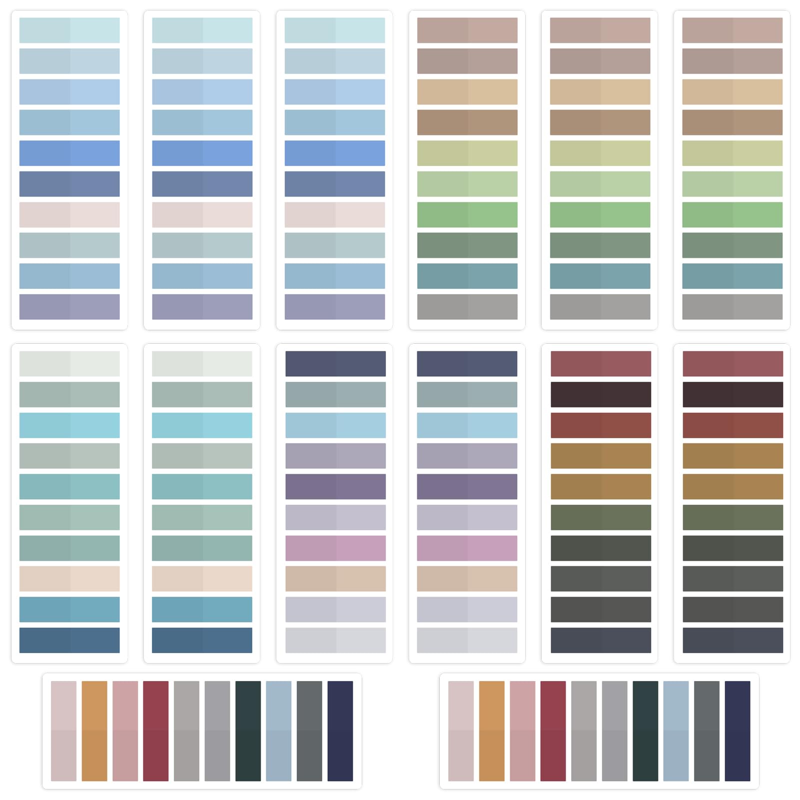 Neikafan Marcapaginas Adhesivos Post It 2800 Piezas Indices Adhesivos Colores, Marcadores Adhesivos Transparentes para Notas, Libros, Separadores de Indices Adhesivos Pastel, Morandi