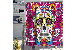 Sugar Skull Mexican Day of The Dead Shower Curtain