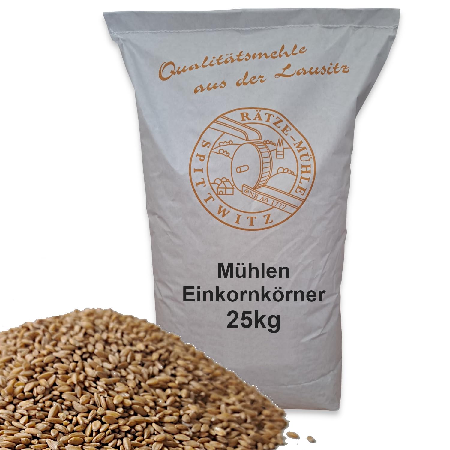 Mühlen Einkornkörner 25 kg ganzes Korn gereinigt, frisch aus der Rätze- Mühle in bester Qualität Einkornkerne