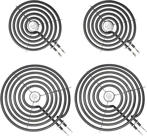 4 Pack WB30M1 and WB30M2 Electric Stove Burner Replacement for GE