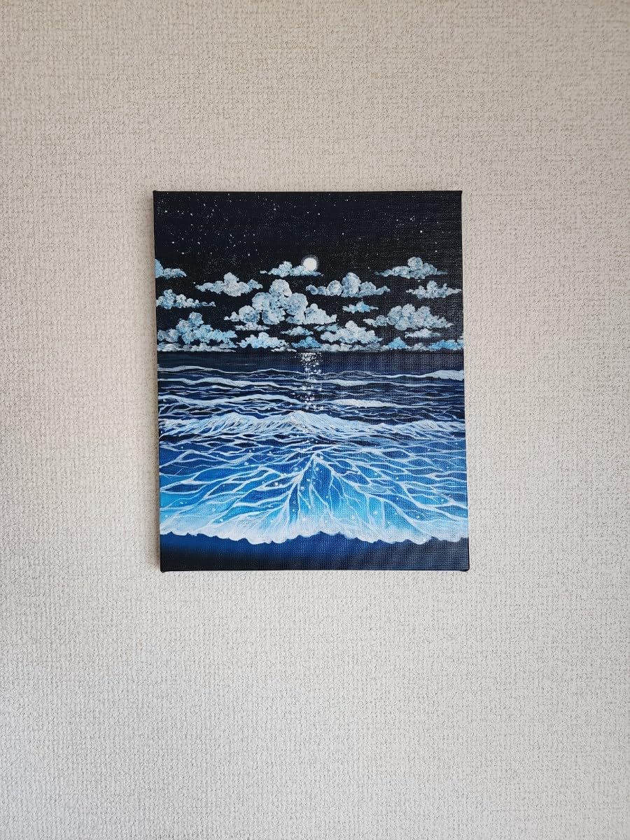 絵画アクリル画原画海癒し風景画テクスチャーアート一点物S.I