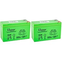 U-Power - Batería piombo AGM Sigillata 7Ah 12V - Faston F1 4.8mm (Confezione da 2)