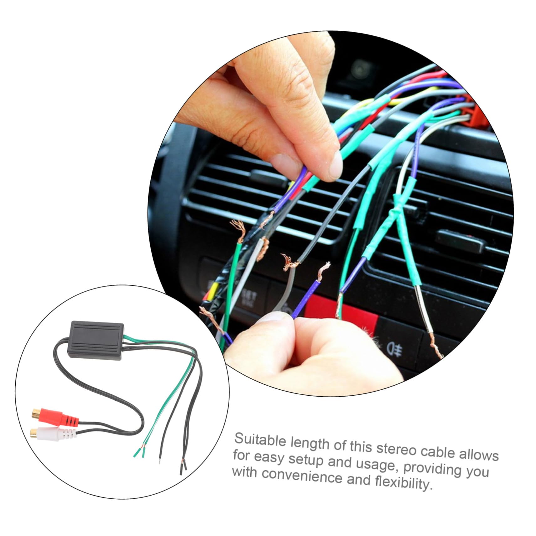 PartyKindom 4piezas Cable De Audio para Vehículo Conector De Altavoz Cable Estéreo Accesorio De Audio Automotriz para Reemplazo De Sistema De Sonido