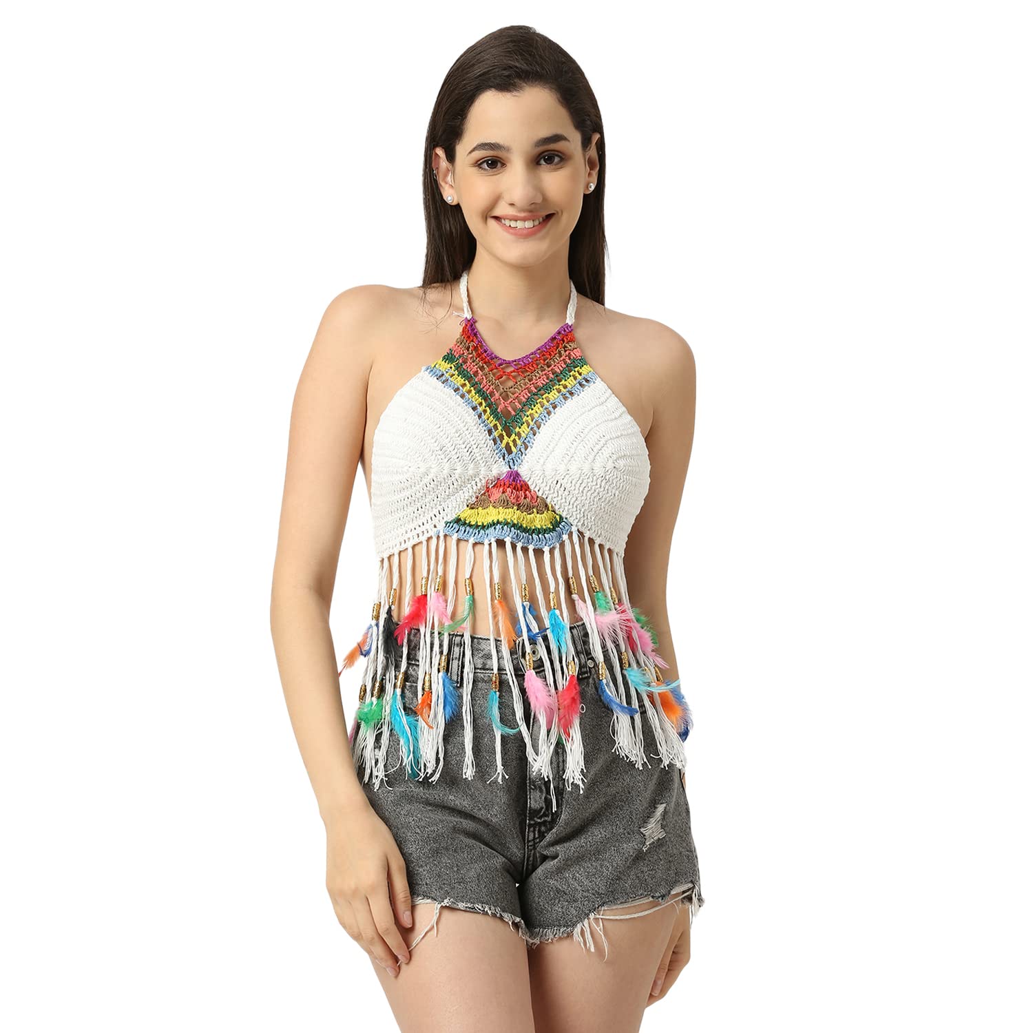 Smarty PantsWomen's Crochet Swim Bikini Bra.