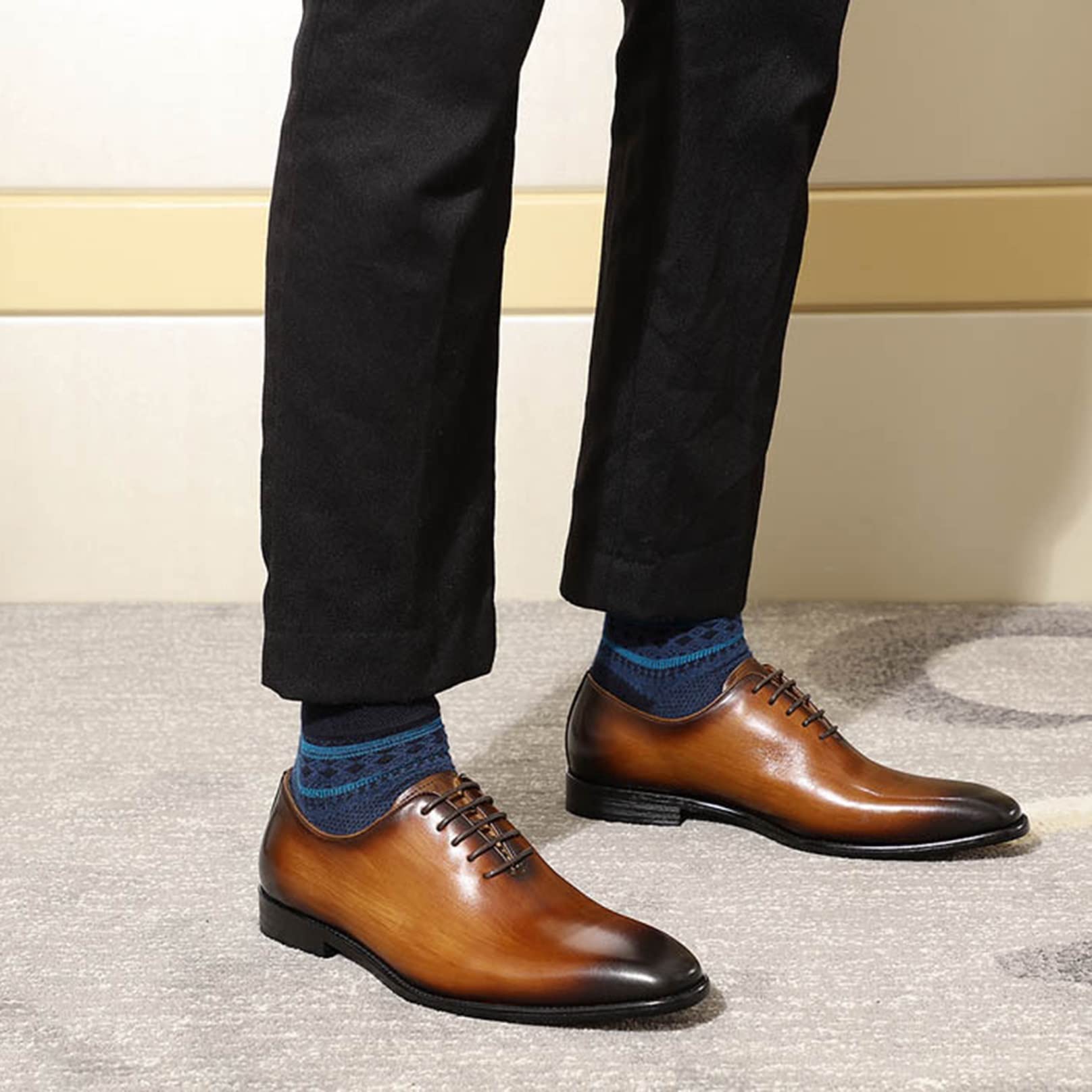Amazon.com: TTiiLoe Men's Formal Oxford Real Leather Lace Up Shoes Plain  Toe Business Shoe for Wedding Work Party (Color : Brown, Size : 39) :  Clothing, Shoes & Jewelry