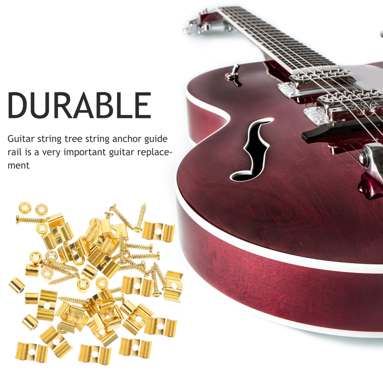 JOINPAYA Electric Guitar String Retainer Press Set 10 Pieces Lightweight Stable String Holder Reduces Friction Easy Installation Guitar Accessories - Image 3
