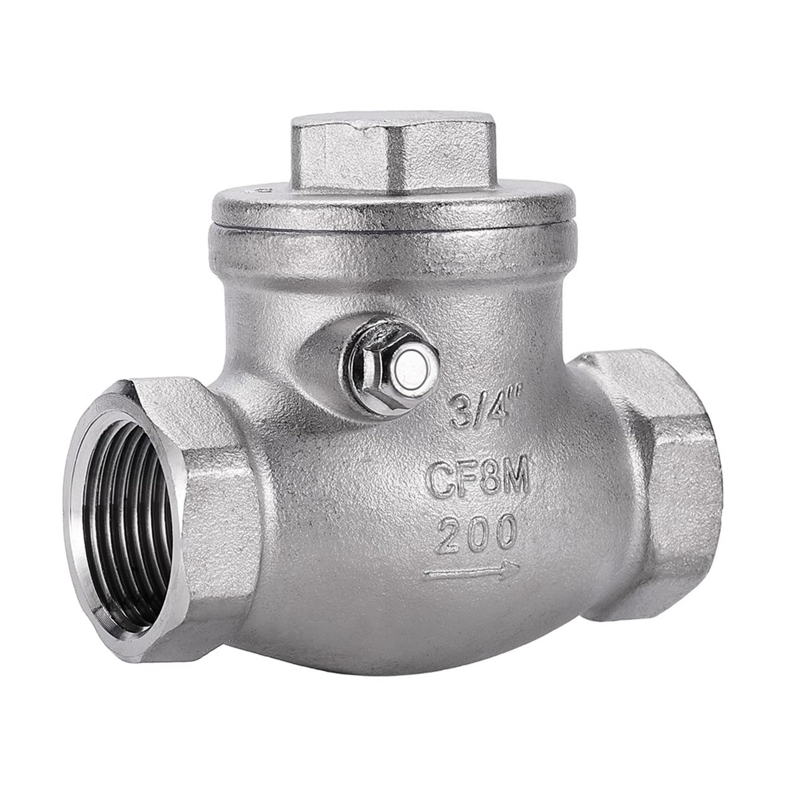 1/2" 3/4" 1" 1-1/4" 1-1/2" Gwint Żeński BSP Zawór Zwrotny Poziomy Jednokierunkowy Ze Stali Nierdzewnej 304(1-1/4")