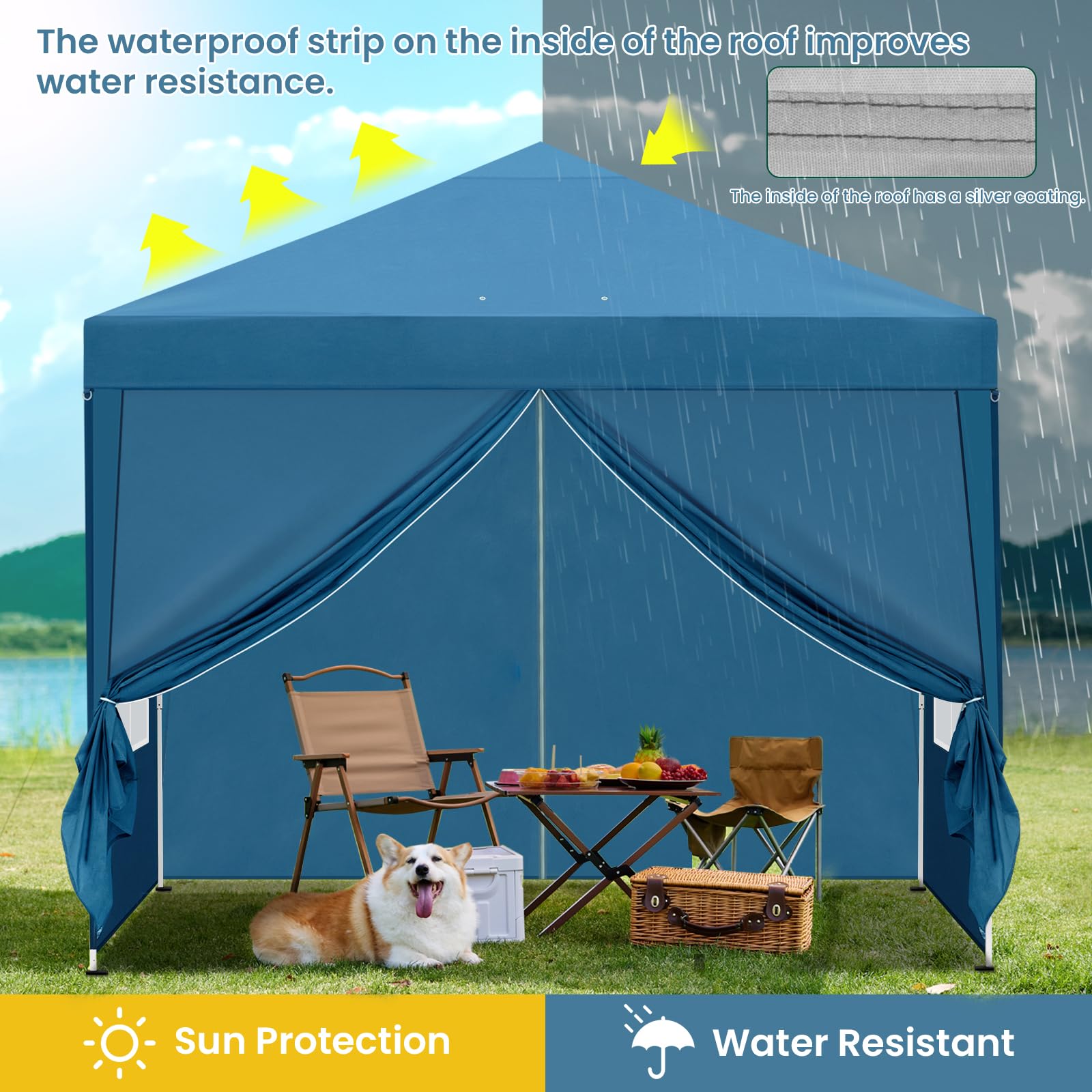 Laneetal Pop-Up Vouwpaviljoen, waterdicht, winterbestendig