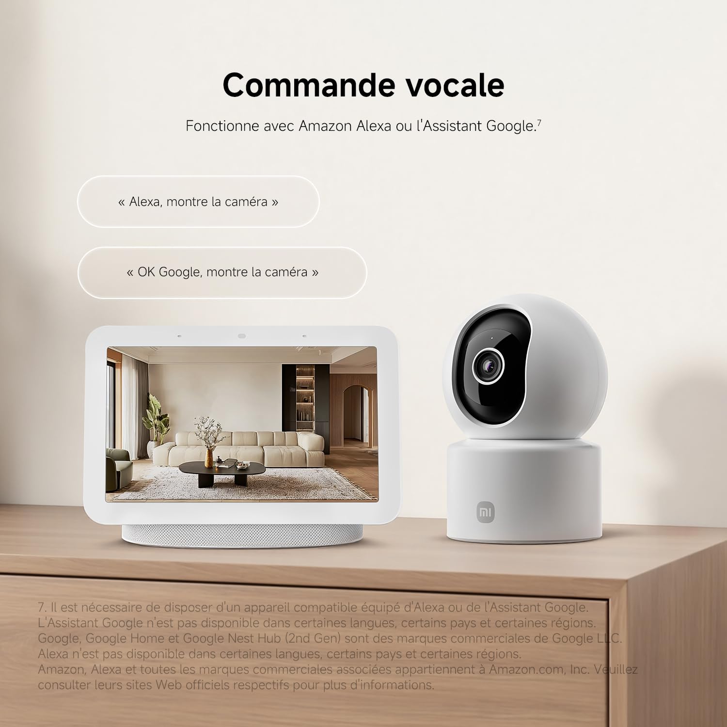 XIAOMI C302 Caméra Intérieure, 2K 3MP à 360°, Caméra de Surveillance, WiFi 6, Clôture Virtuelle, Détection et Suivi Personnes & Animaux, Vision Nocturne Couleur Starlight, Audio Bidirectionnel, Alexa