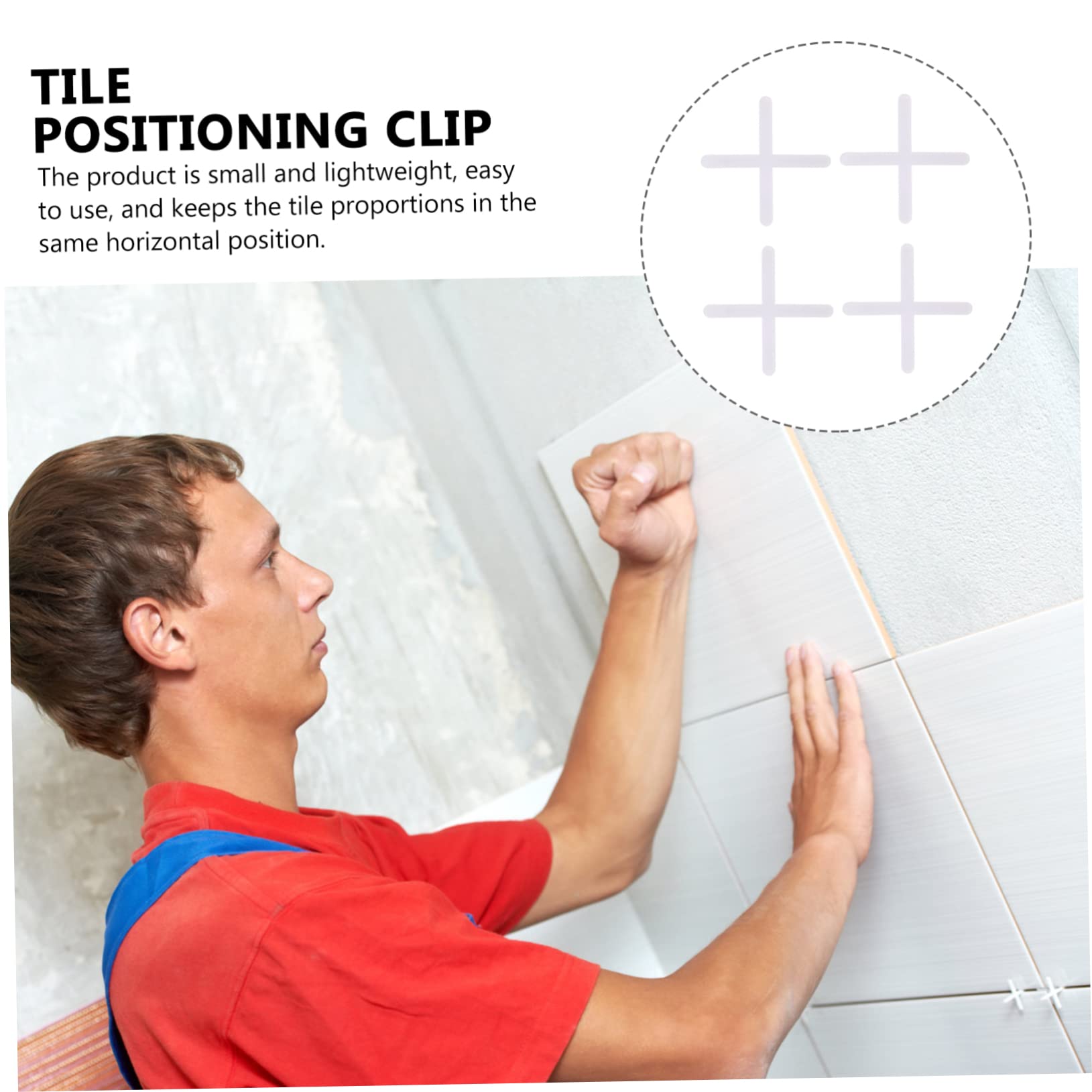 Veemoon Crucetas Autonivelantes para Baldosas, Espaciador de Pe Blanco, 10000 Piezas, Posicionamiento Preciso y Montaje Rápido para Paredes y Suelos | Piezas de Nivelación Reemplazables, Formato Ligero, Uso en Suelo y Pared