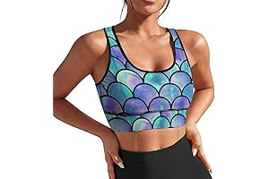 Women's Comfort Mermaid Sports Bra with Removable Pads