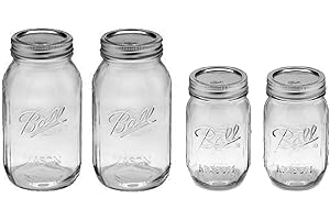 Ball Regular Mouth Mason Jars: Perfect for Canning and Food Storage (4-Pack)