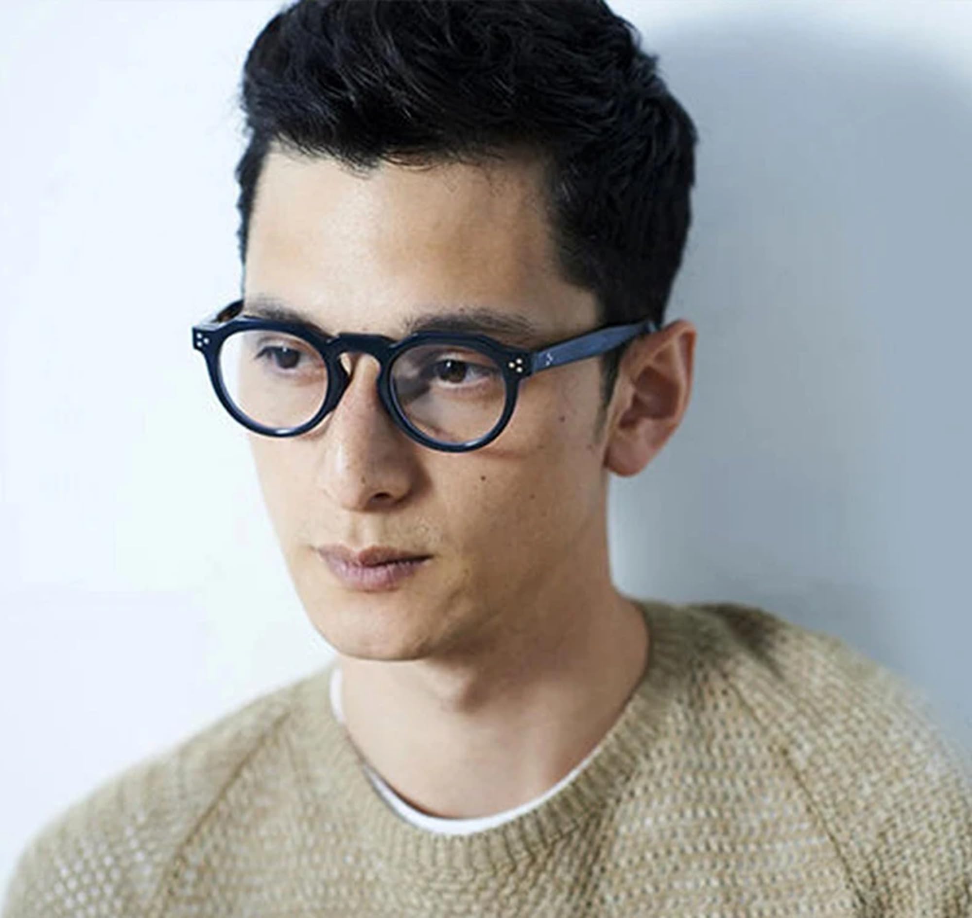 AUGEN Clear Lens Full Rim Square Spectacle Frame For Men And Women | Unisex Eyeglass | Round (C1) - Image 4 thumbnail