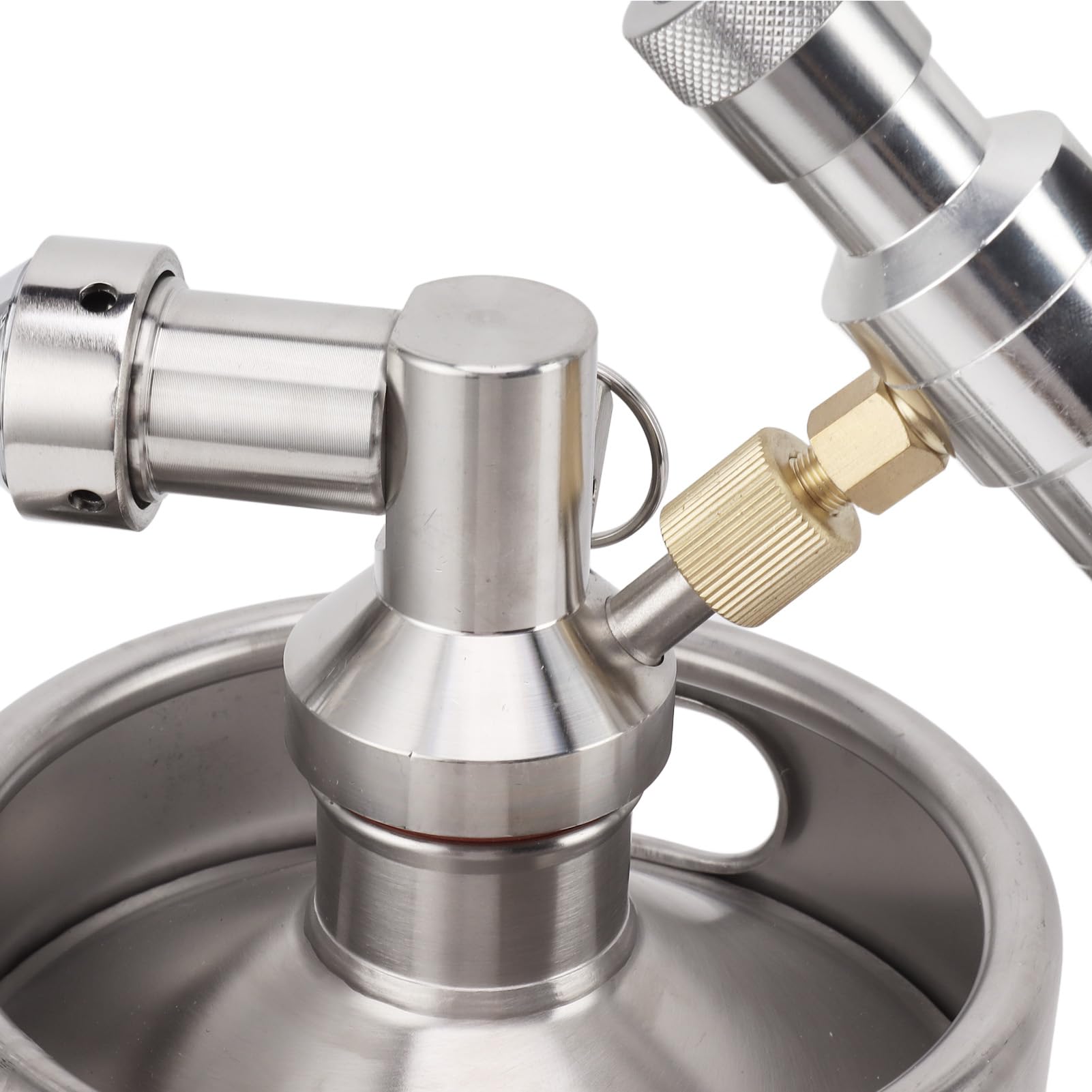 aqxreight Barril Keg 2L 150PSI Portátil Acero Inoxidable De Cerveza Casera Dispensador Presurizado para Cerveza Artesanal Y Bebidas