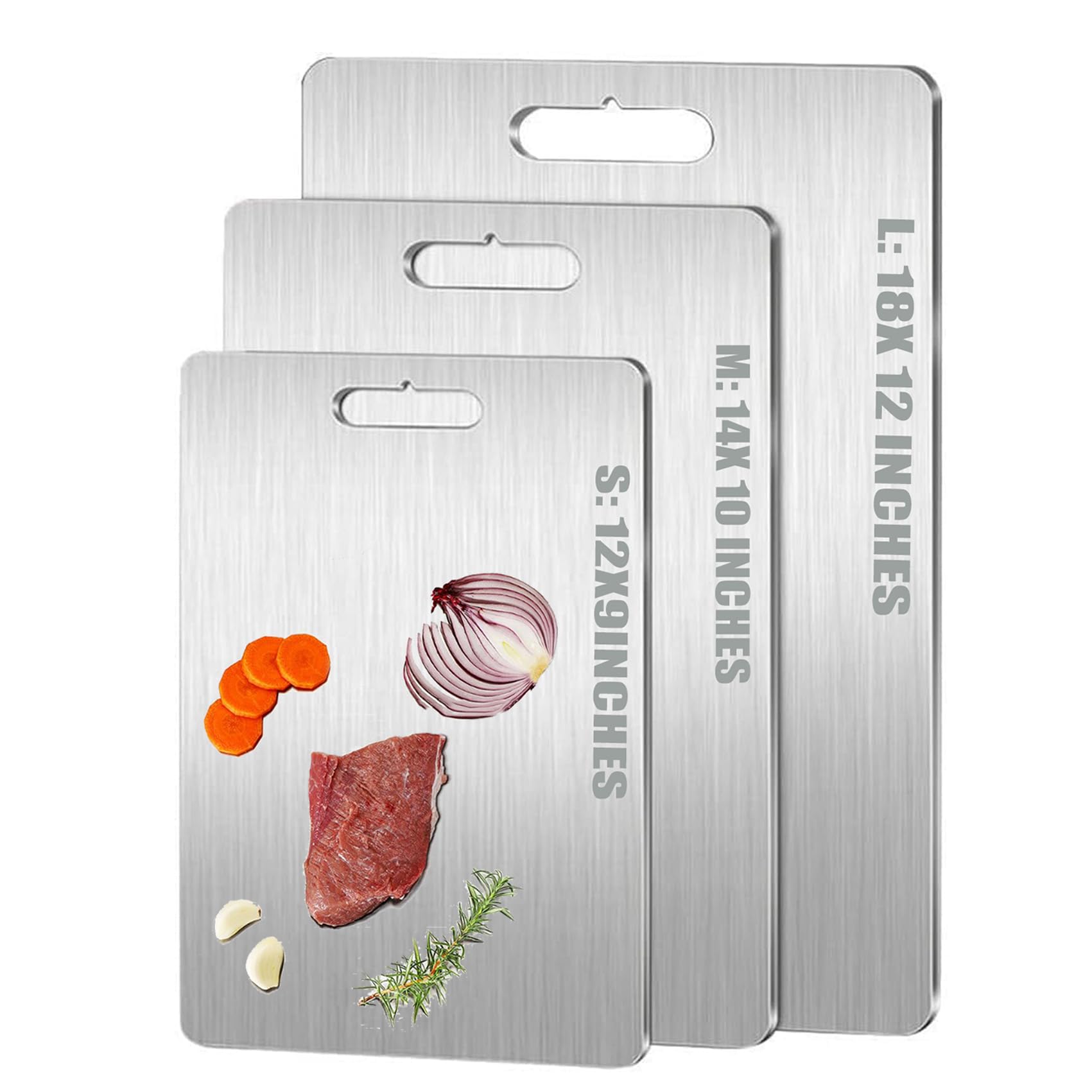 Prem Tabla de cortar de bambú 100% natural para carne, frutas y verduras, grande, 45,7 x 30,5 cm, esencial para cocina, ecológica y