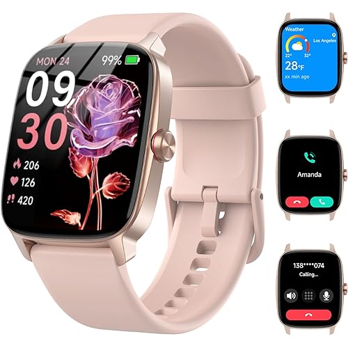 Smart Watch for Men Women with Bluetooth Call & AI Voice, 1.85" HD Fitness Tracker with Heart Rate SpO2 Sleep Monitor, 100+ Sports Modes, Mini Games, IP68 Waterproof Smartwatch for Android iOS Phones