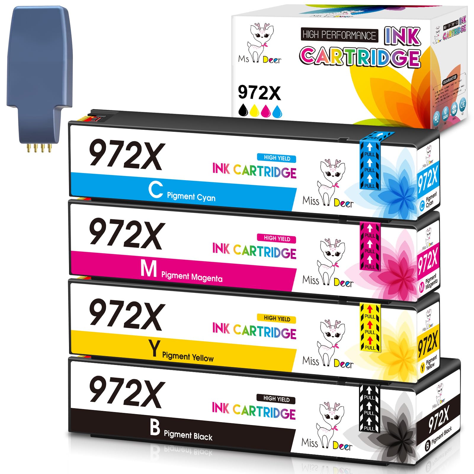 Photo 1 of Miss Deer 972X Compatible Ink Cartridges - 4 Pack