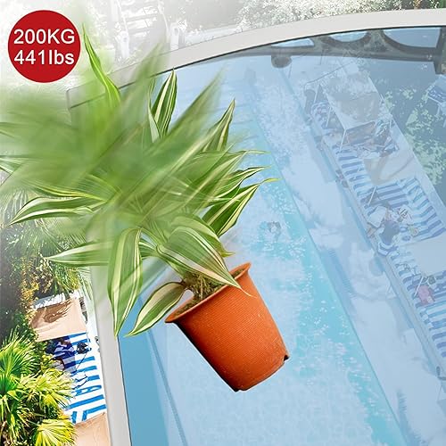 Miniatura 5 de Toldo azul moderno para ventana de patio, protección contra la lluvia y la nieve, refugio silencioso de policarbonato para jardín, porche, puerta de