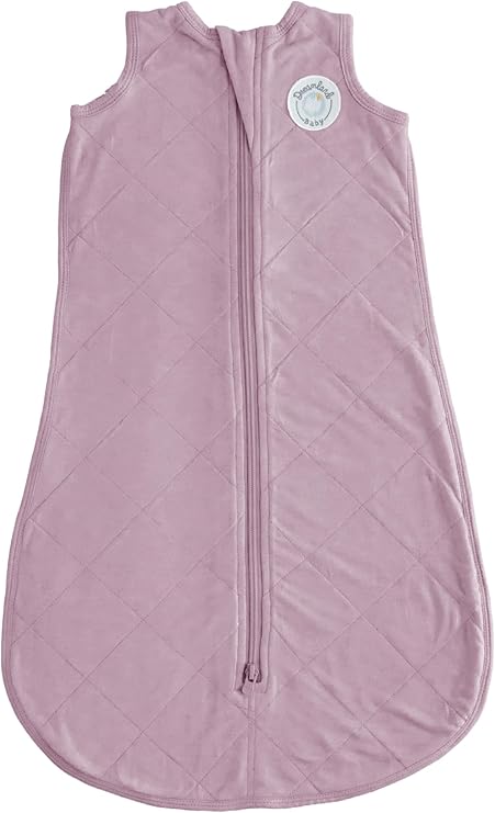 Dreamland Baby Lightweight Bamboo Viscose Sleep Sack (24-36 Months). 1.0 TOG Ultra Soft Blanket w/ 2-Way Zipper. 97% Viscose, 3% Spandex (Mauve)