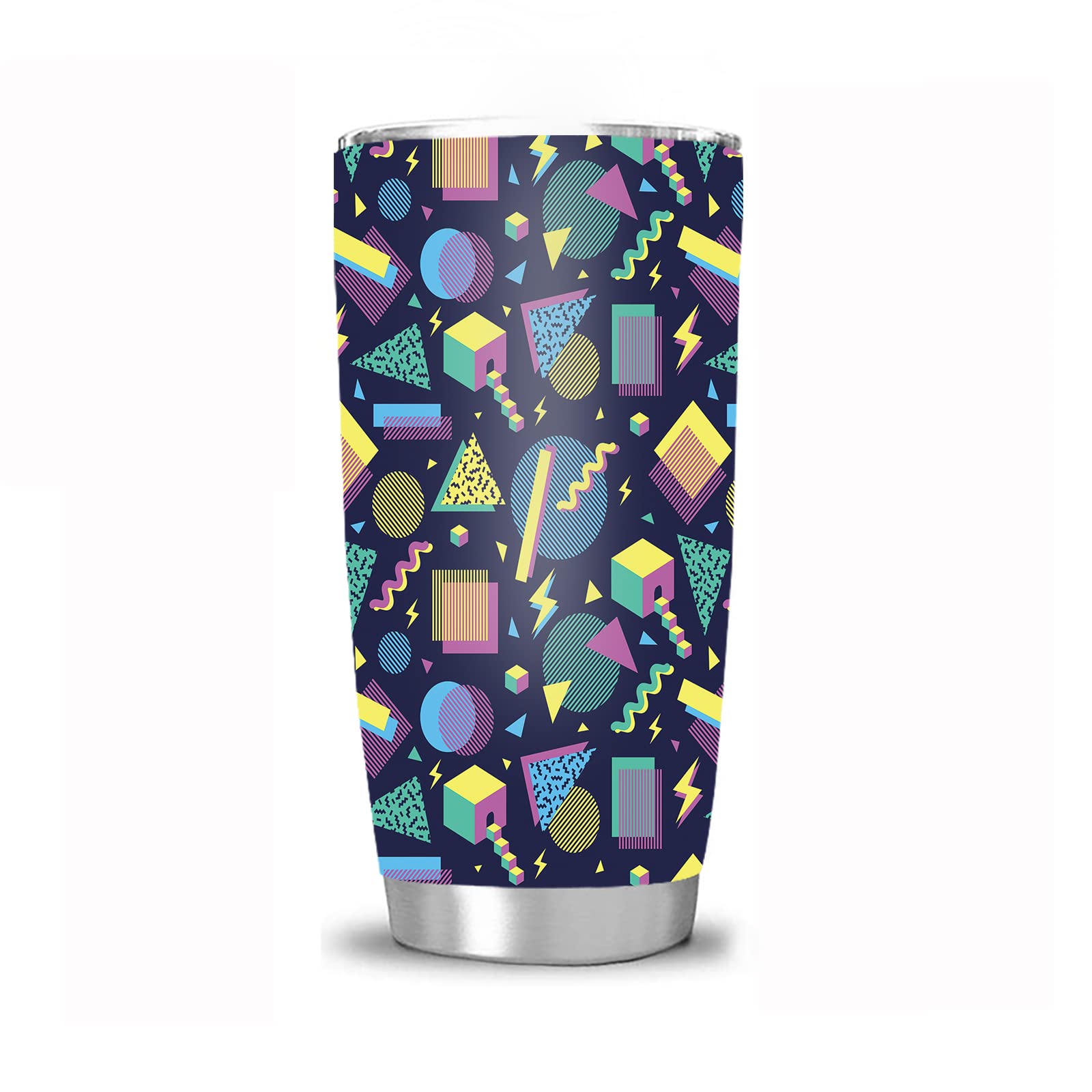 Waldeal Retro 80s 90s Coffee Mug Stainless Steel Thermal Tumbler with Lid, Double Wall Vacuum Insulated Travel Mug for Women Men Birthday or Christmas Gifts, 20oz