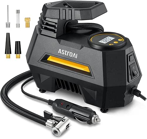 AstroAI Tyre Inflator Air Compressor 12V DC, 35LPM 100W Powerful