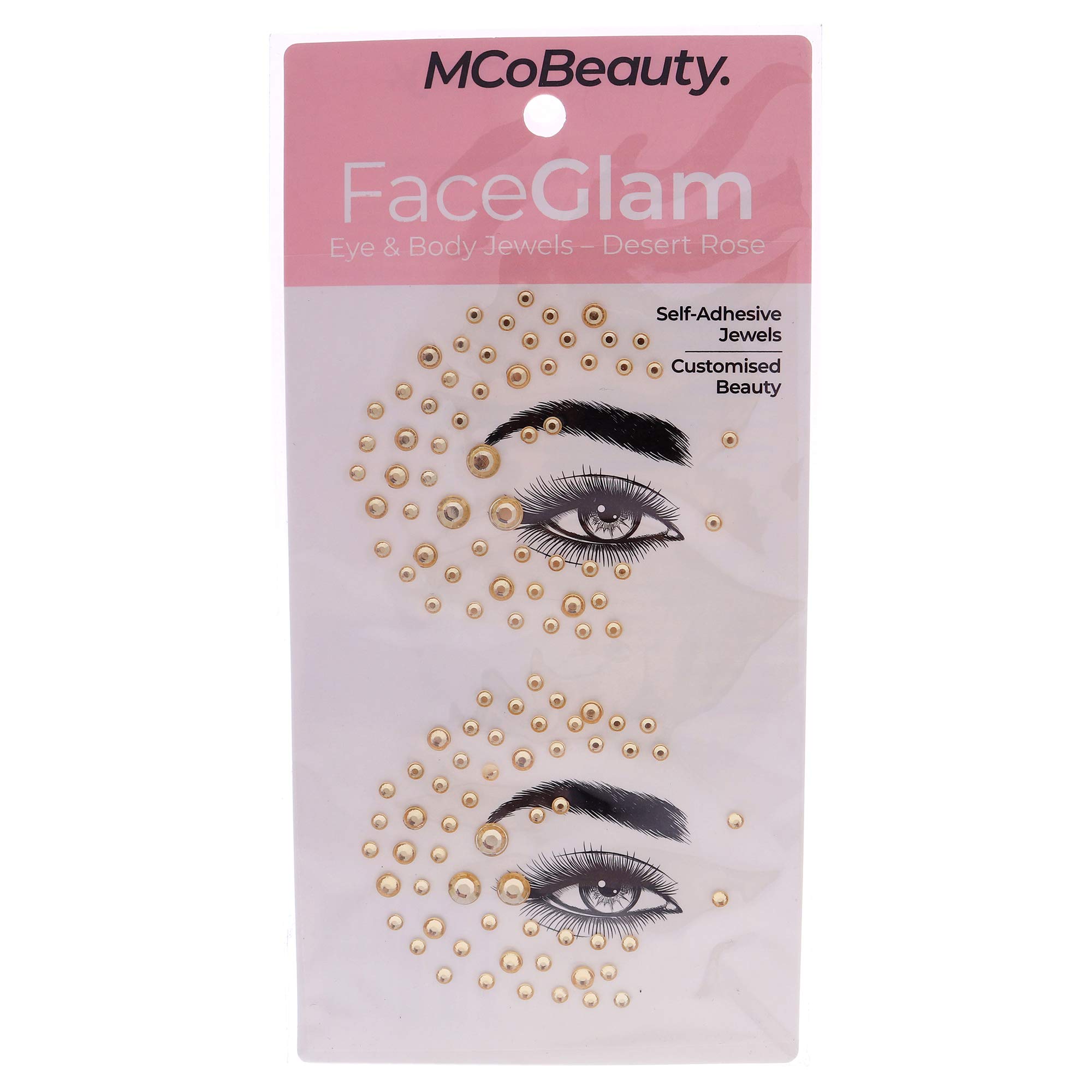 Mcobeauty Face Glam Eye And Body Jewels - Dessert Rose For Women 1 Pc Glitter