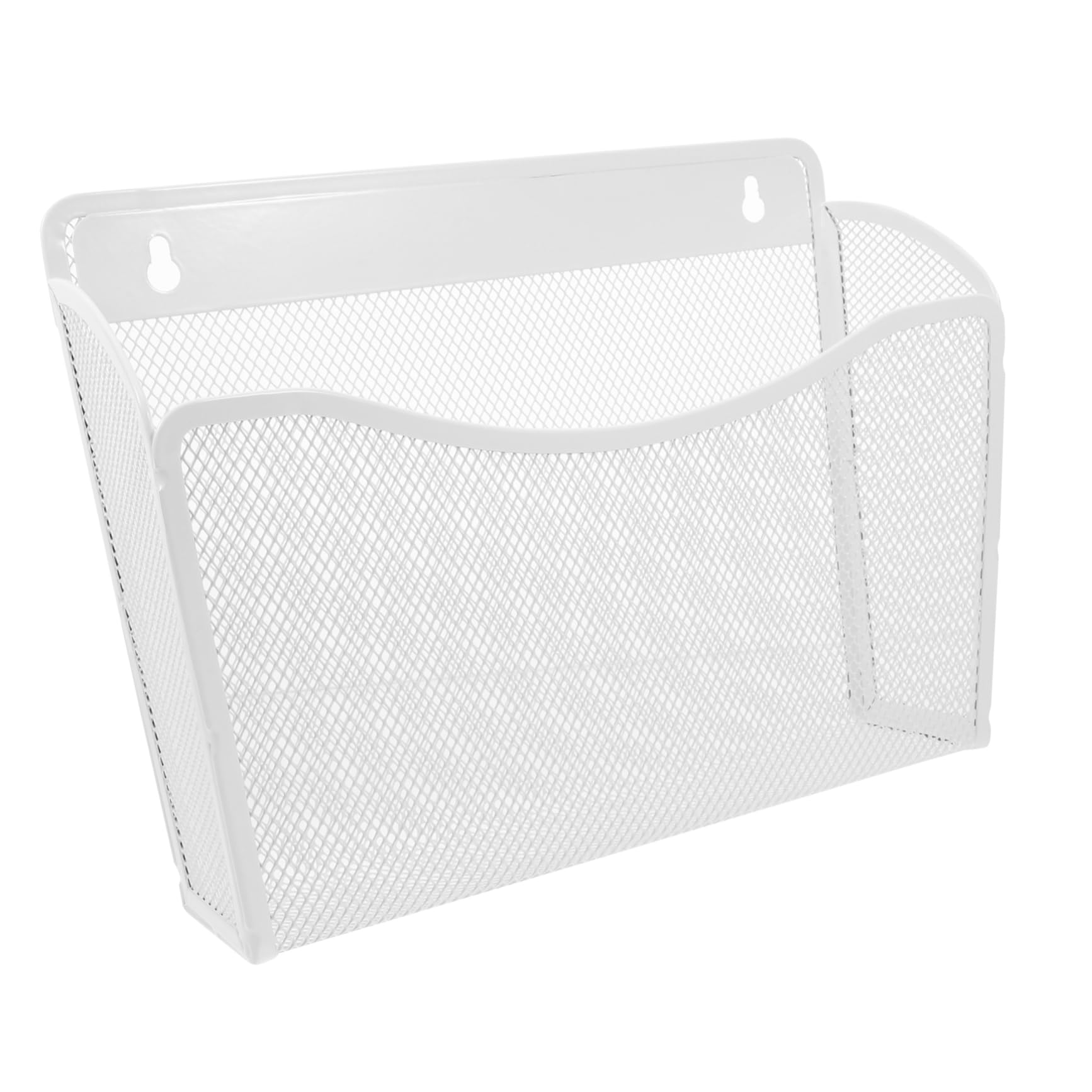 HOMSFOU Hanging Wall File Basket Wall Mount Magazine Holder Metal File Sorter Easy Install Office Storage