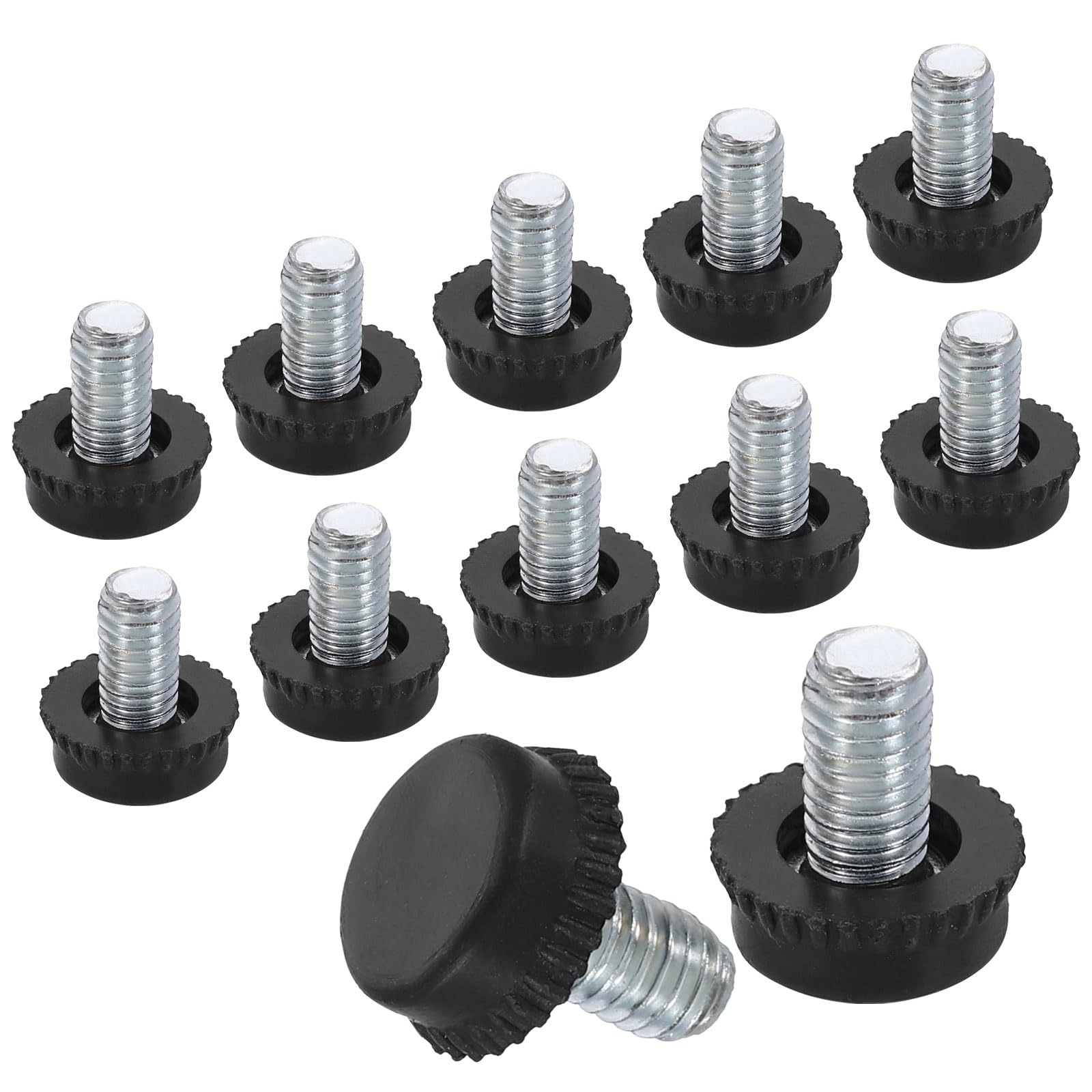 Amazon.co.jp: uxcell 12個セット M6ネジ式家具用レベル調整脚 15x10mm