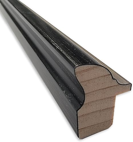 Miniatura 2 de Amanti Art Espejo de baño de madera, espejo de pared estrecho Theo negro plateado para usar como espejo de tocador de baño sobre el fregadero (25.25