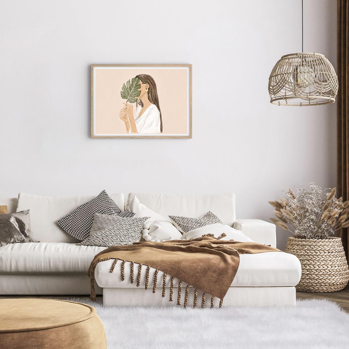 Poster da Parete 70x50 cm Cornice Rovere Botanica Persone - 5512 - P2N