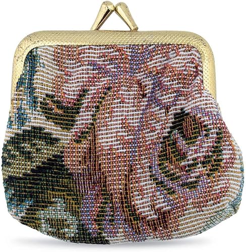 Miniatura 1 de Bolsa de rosario de brocado con cierre dorado (Lirio de la selva)