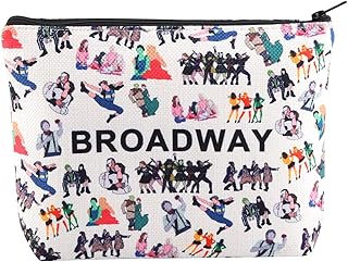 G2TUP Broadway Theater Musicals Inspired Cosmetic Bag Musical Lover Travel Toiletry Bag West End Theatre Bag (Broadway Theater Makeup Bag)