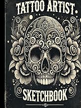 Tattoo Artist Sketchbook: 200 Blank pages for Ink & Stencil Designs: Lar...