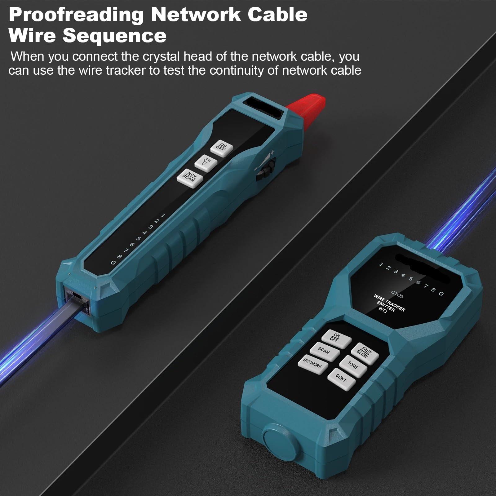 Tester Kabli Sieciowych, Wielofunkcyjny lokalizator linii RJ11/RJ45, urządzenie do testowania antyzakłóceniowego, przewodów, tester łączenia kabli sieciowych Ethernet