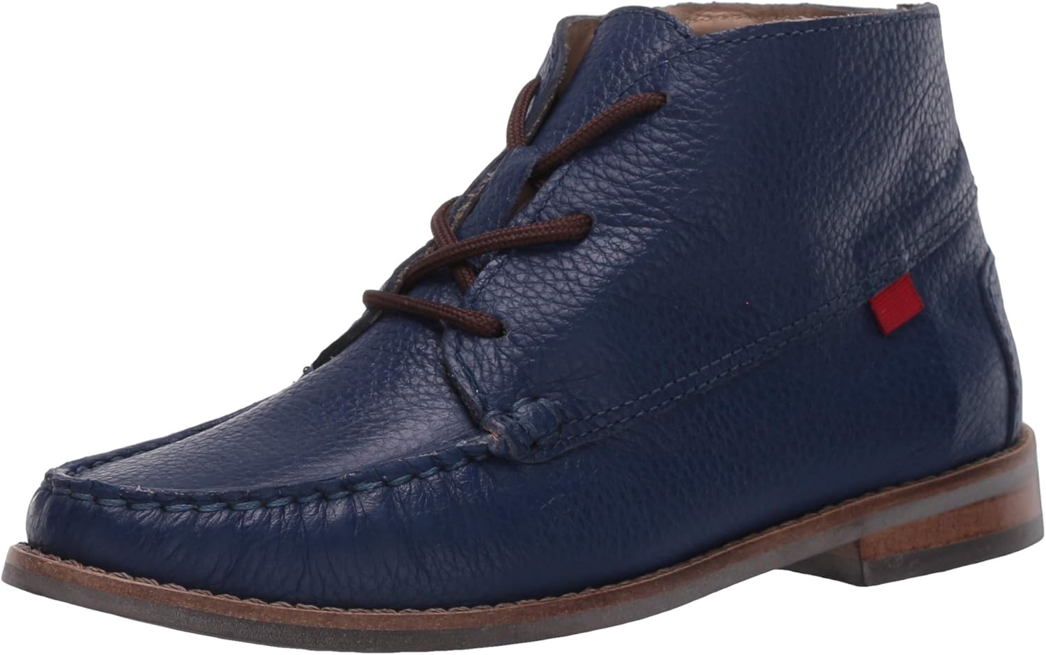 Marc Joseph New York Unisex-Kid's Leather Made in Brazil Chukka Ankle Boot with Laces, blue grainy, 3.5 M US Little Kid
