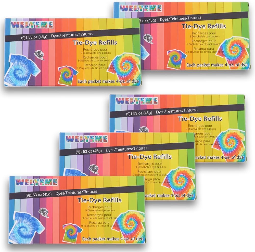TieDye Refills 45 Packets, Tie Dye Powder Kit (Rainbow) Amazon.ca Home