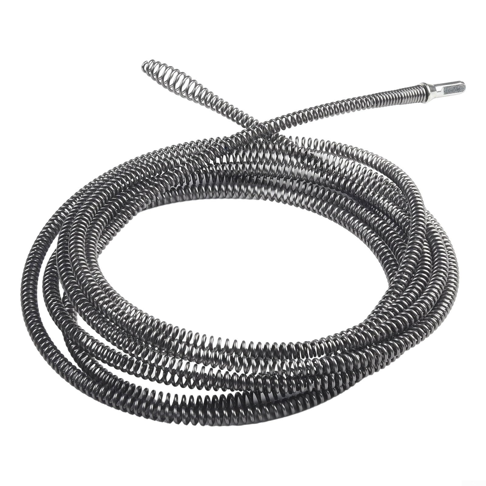 Drain Auger Cable, Drain Snake Clog Remover with Drill Connector Plumbing Drill Pipe Cleaner for Kitchen, Bathroom and Shower Sink(10 meters)